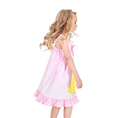 Girls Dress Princess Nightgown Sleepwear Summer Pajama Bow Tie Size 3-8 Years