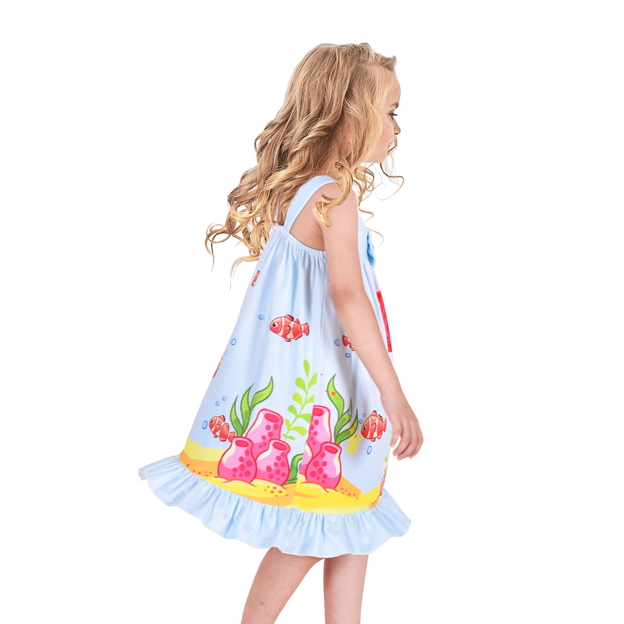 Girls Dress Princess Nightgown Sleepwear Summer Pajama Bow Tie Size 3-8 Years