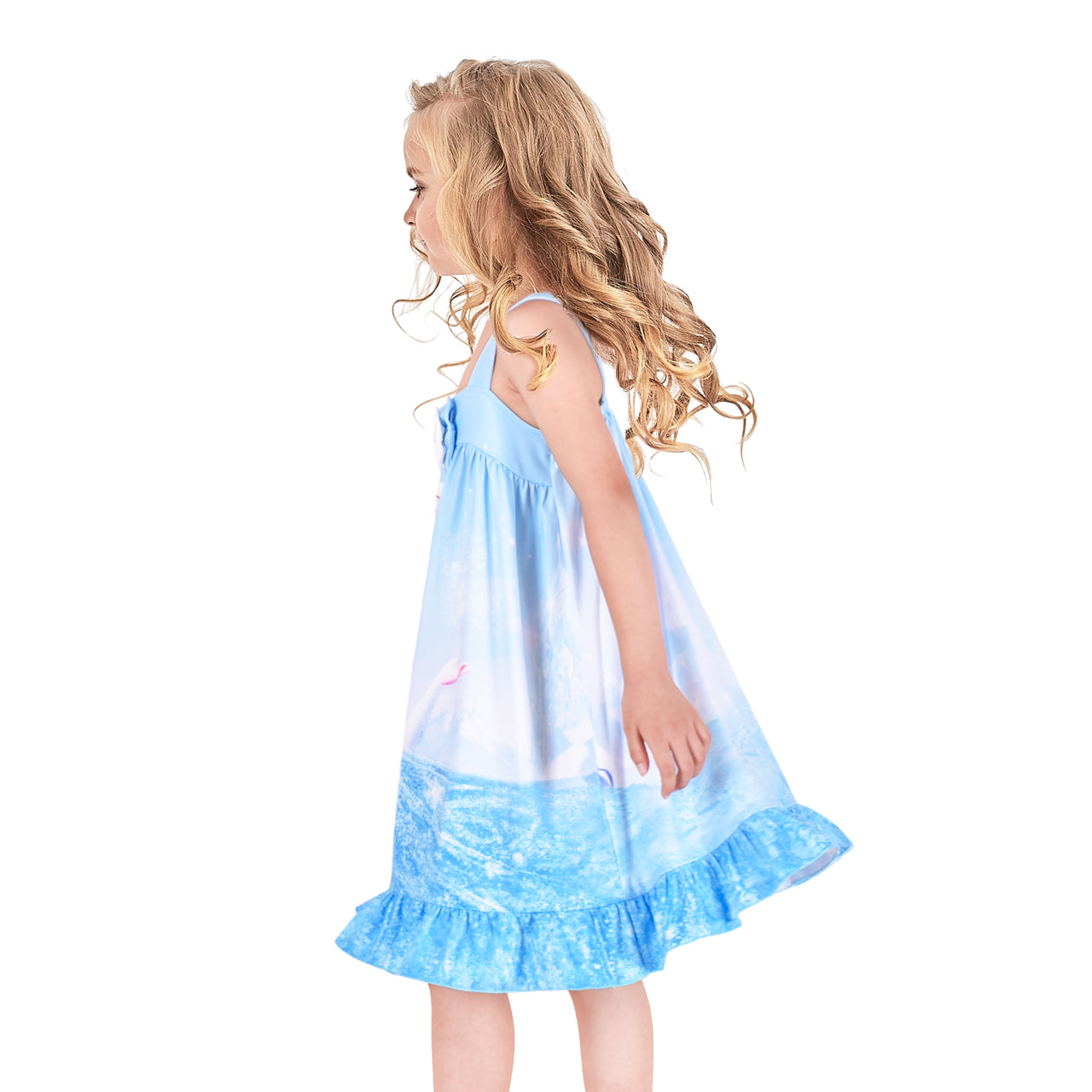 Girls Dress Princess Nightgown Sleepwear Summer Pajama Bow Tie Size 3-8 Years