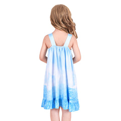 Girls Dress Princess Nightgown Sleepwear Summer Pajama Bow Tie Size 3-8 Years