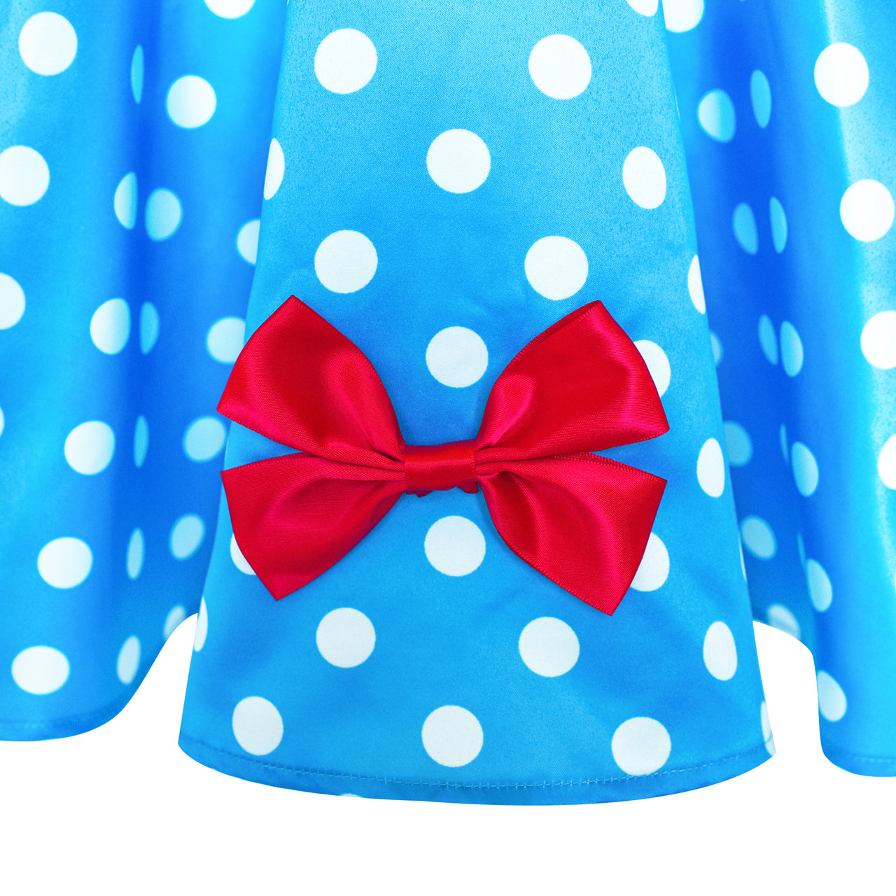 Girls Dress Blue Dot Swing Dress Doll Costume Surprise Party – Sunny Fashion