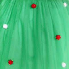 Girls Dress Christmas Tree Headband Santa Hat Long Sleeve Party Dress Size 4-12 Years