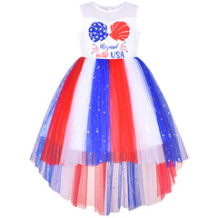 Girls Dress Mermaid US National Day July 4th Celebration Party Size 4-10 Years