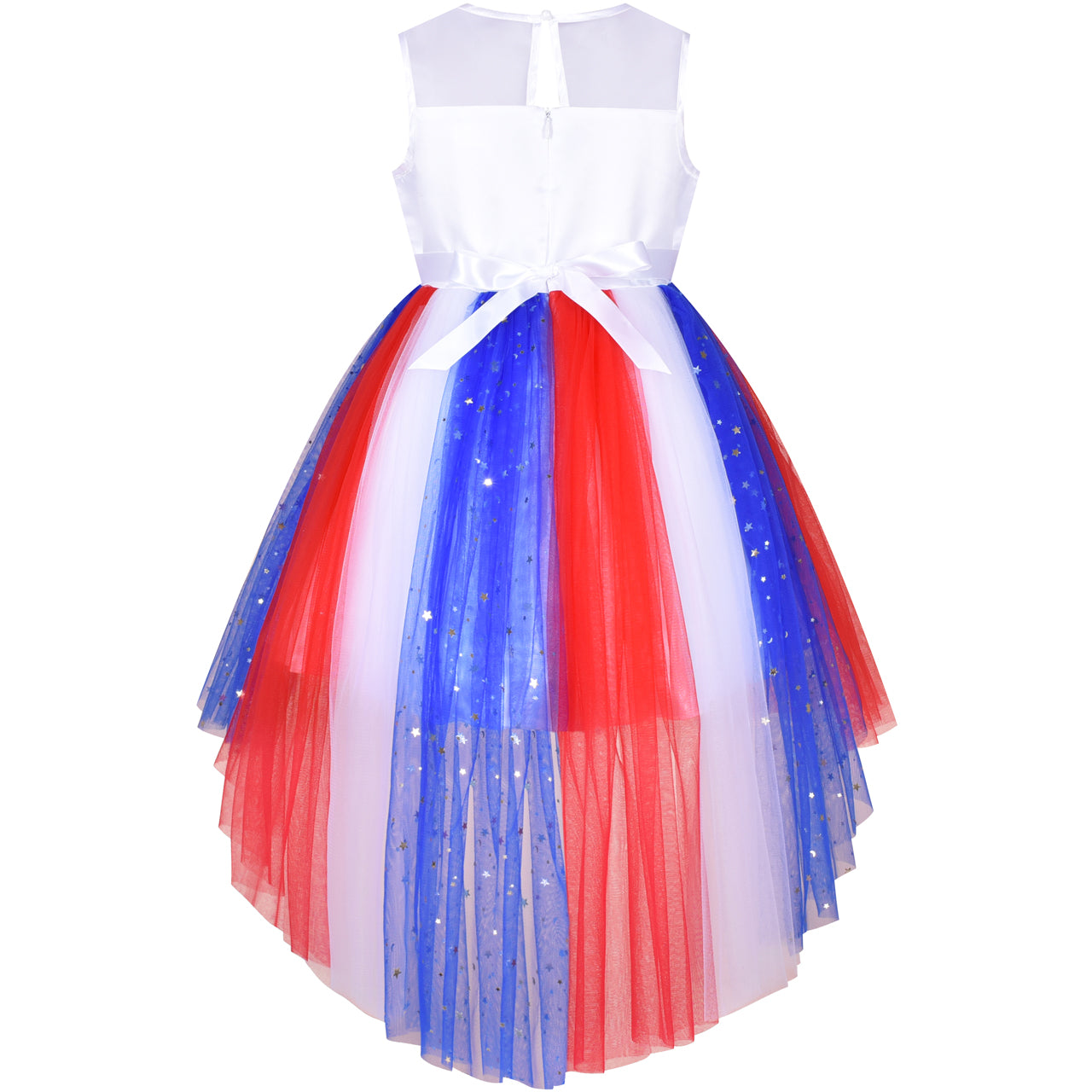 Girls Dress Unicorn US National Day July 4th Celebration Party Size 4-10 Years