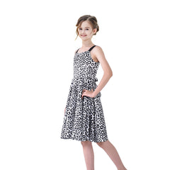 Girls Dress Leopard Doll Surprise Party Swing Dress Size 6-12 Years