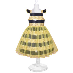 Girls Dress Queen Bee Costume Halloween Cosplay Party Size 4-8 Years