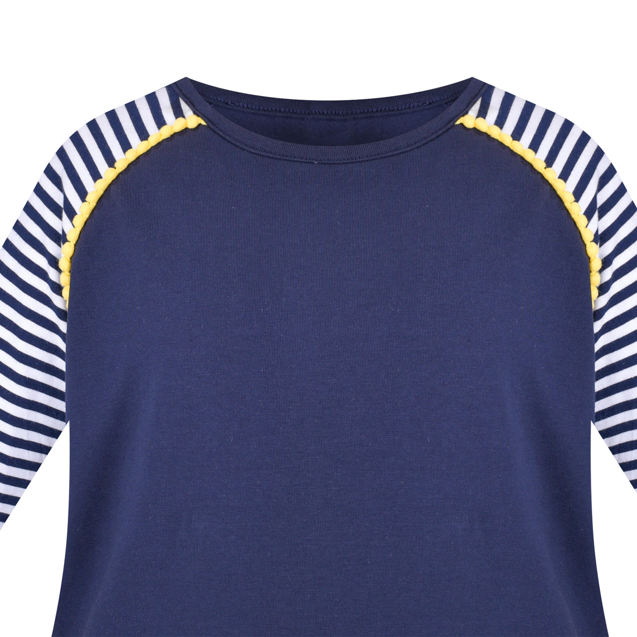 Girls Dress Long Sleeve Daisy Flower Striped Casual Cotton Size 3-12 Years