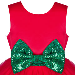 Girls Dress Christmas Holiday Wave Hem New Year Party Size 4-8 Years