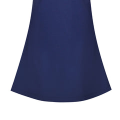 Girls Dress Navy Blue Long Sleeve Ruffle Shoulder Casual Cotton Size 3-8 Years