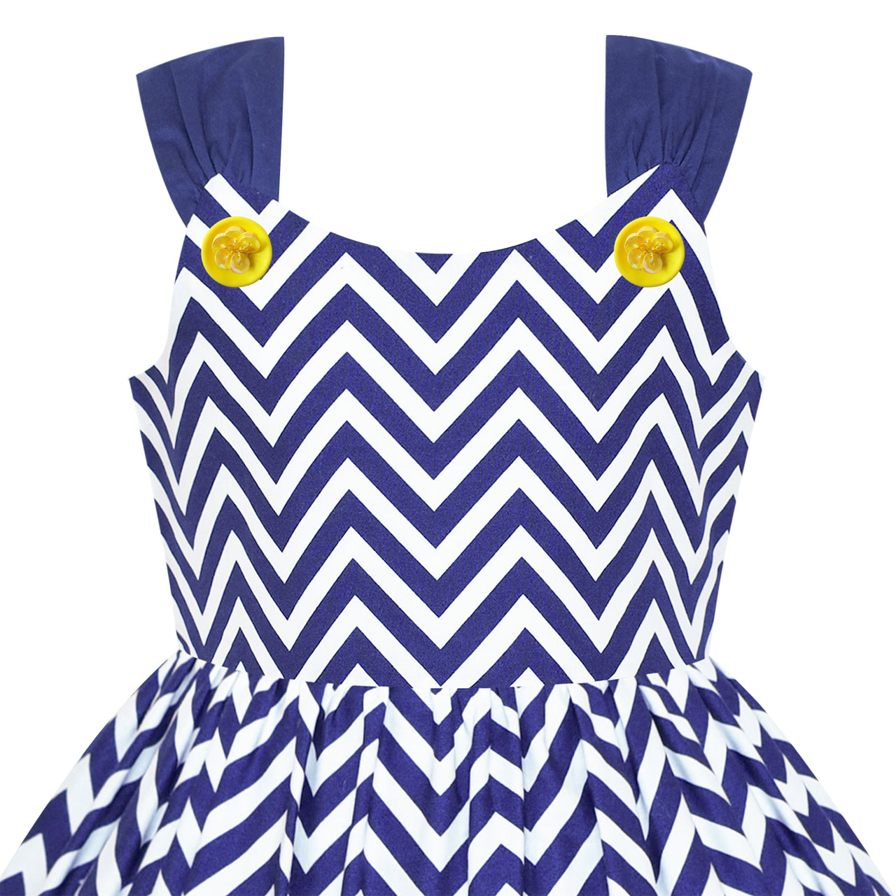 Girls Dress Water Ripple Flower Tank Vintage Dress Size 4-12 Years
