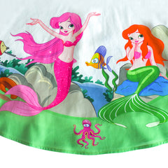 Girls Dress Mermaid Princess Off Shoulder Party Dress Headband Size 4-8 Years