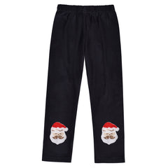Girls Pants 2-Pack Cotton Leggings Christmas Santa Kids Size 2-6 Years