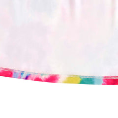 Girls Dress Tie-Dye Print Multicolored Bow Tie Cut Back Floor Length Size 4-8 Years