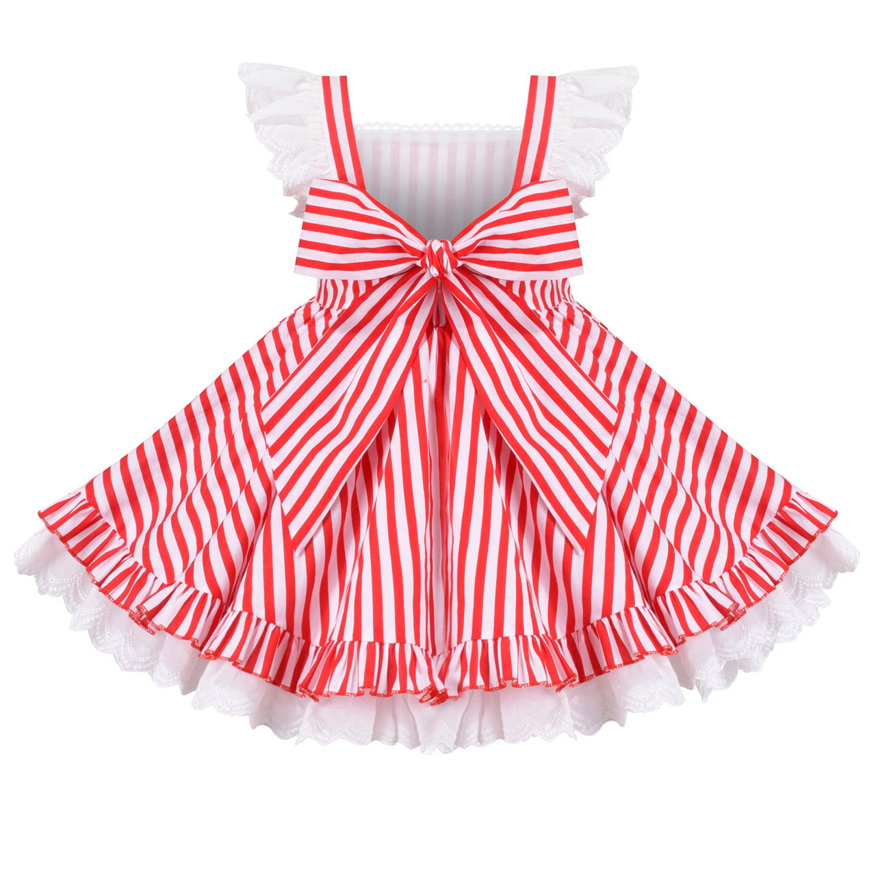 Sunny Fashion Girls Unicorn Rainbow Print Bowknot Princess Dress