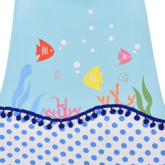 Girls Tee Dress Jump Skirt Pompom Fish Polka Dot Beach Bubble Short Sleeve Size 3-8 Years