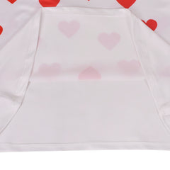 Girls T-shirt Dress Christmas Red Heart Love Long Sleeve Size 3-8 Years