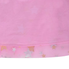 Girls Dress Cotton Top Pink Gold Firework O Neck Short Sleeve Size 4-8 Years