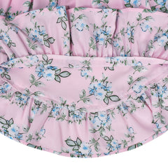 Girls Dress Hi-lo Cute Suspender Pink Flower Sleeveless Ruffle Hem Size 7-14 Years
