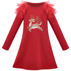 Girls Dress Legging Christmas Outfit Set Ankle Length Long Sleeve Size 3-8 Years
