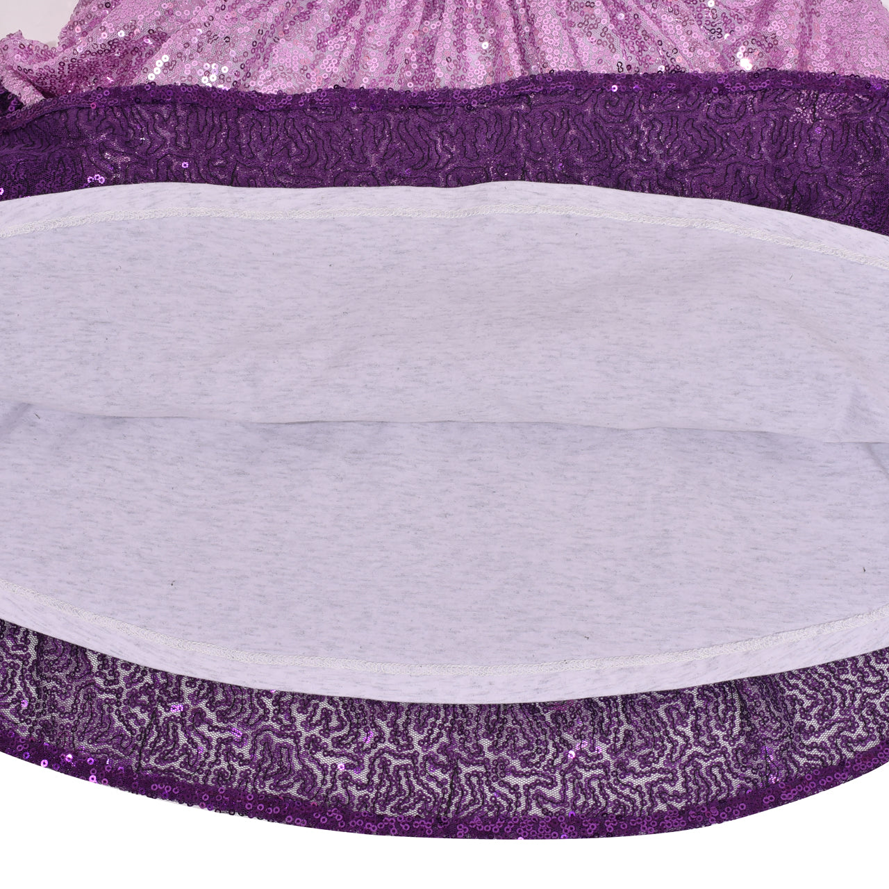 Girls Dress Shiny Glitter Sequin Color Block Sleeveless Size 4-10 Years