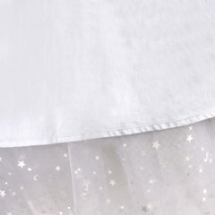Girls Dress Tutu Skirt Cake Layered Grey Suspender Shiny Star Sleeveless Size 4-8 Years