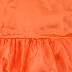 Girls Dress Halloween Spider Net Collar Orange Pumpkin Puffy Bubble Sleeve Size 4-8 Years