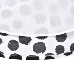 Girls Dress Black Dot Square Collar Lace Trim Puffy Skirt Bud Short Sleeve Size 4-8 Years