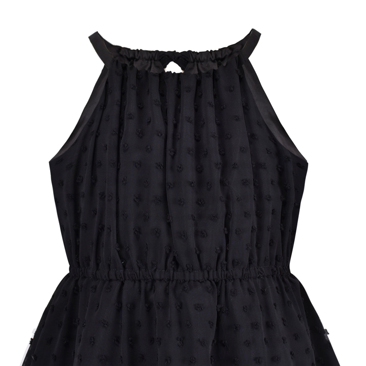 Girls Dress Swiss Dot Hi-lo Skirt Sweet Halter Sleeveless Size 6-14 Years