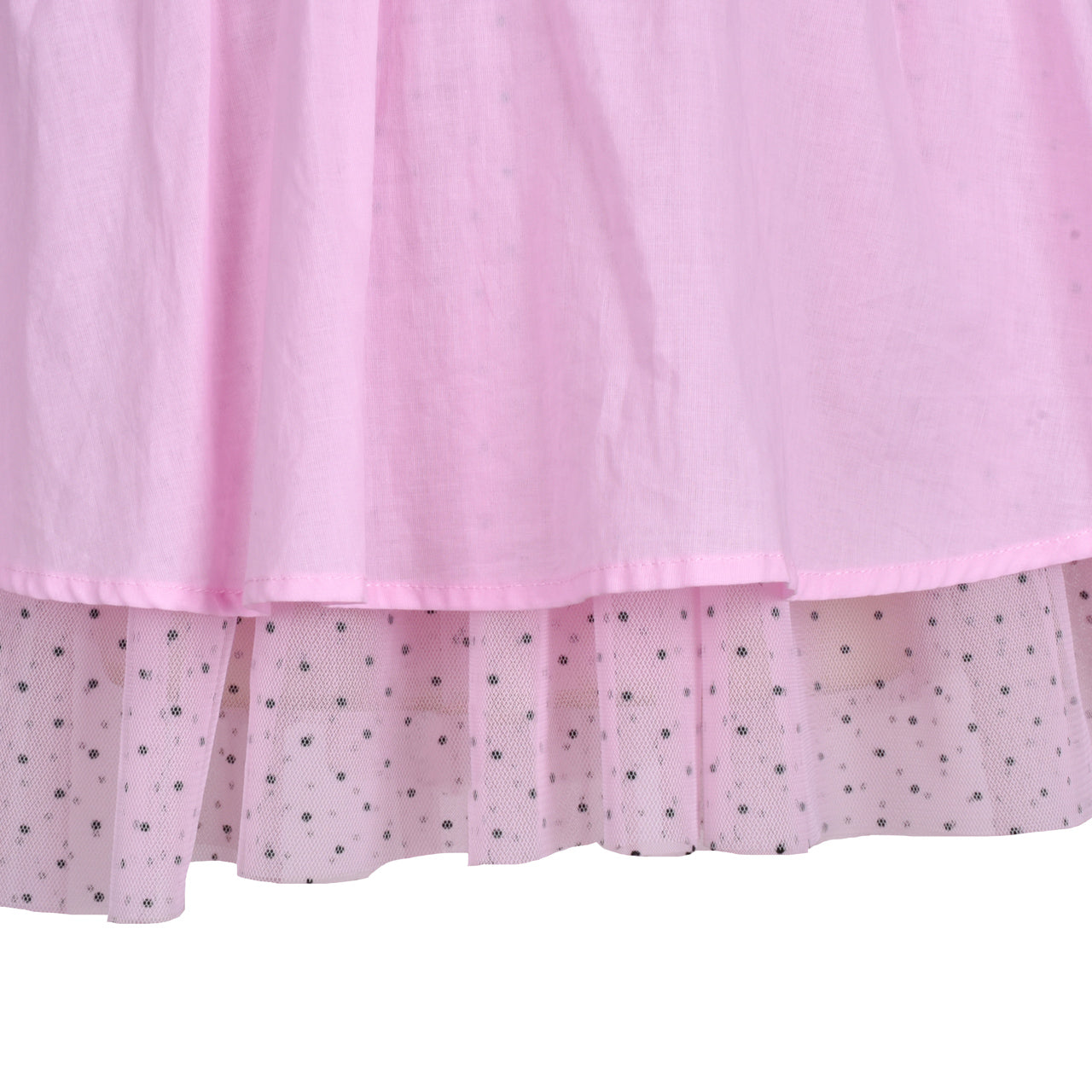 Girls Dress Polka Dot Lace Ruffle Velvet Hi-lo Skirt Bubble Long Sleeve Size 5-10 Years