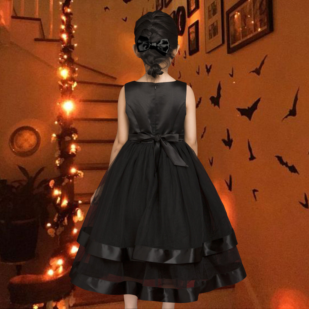 Shop Teen Girls Black Net Sequins Gown Festive Wear Online at Best Price |  Cbazaar