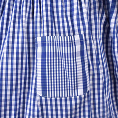 Girls Dress Blue Plaid Vintage Fall Ruffle Pocket 3/4 Sleeve Size 4-8 Years