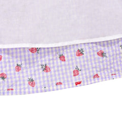 Girls Dress Light Purple Plaid Strawberry Suspender Sleeveless Size 6-12 Years