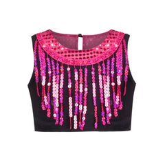 Bollywood India Girl Dress 2 Piece Floral Tassel Ethnic Size 6-12 Years