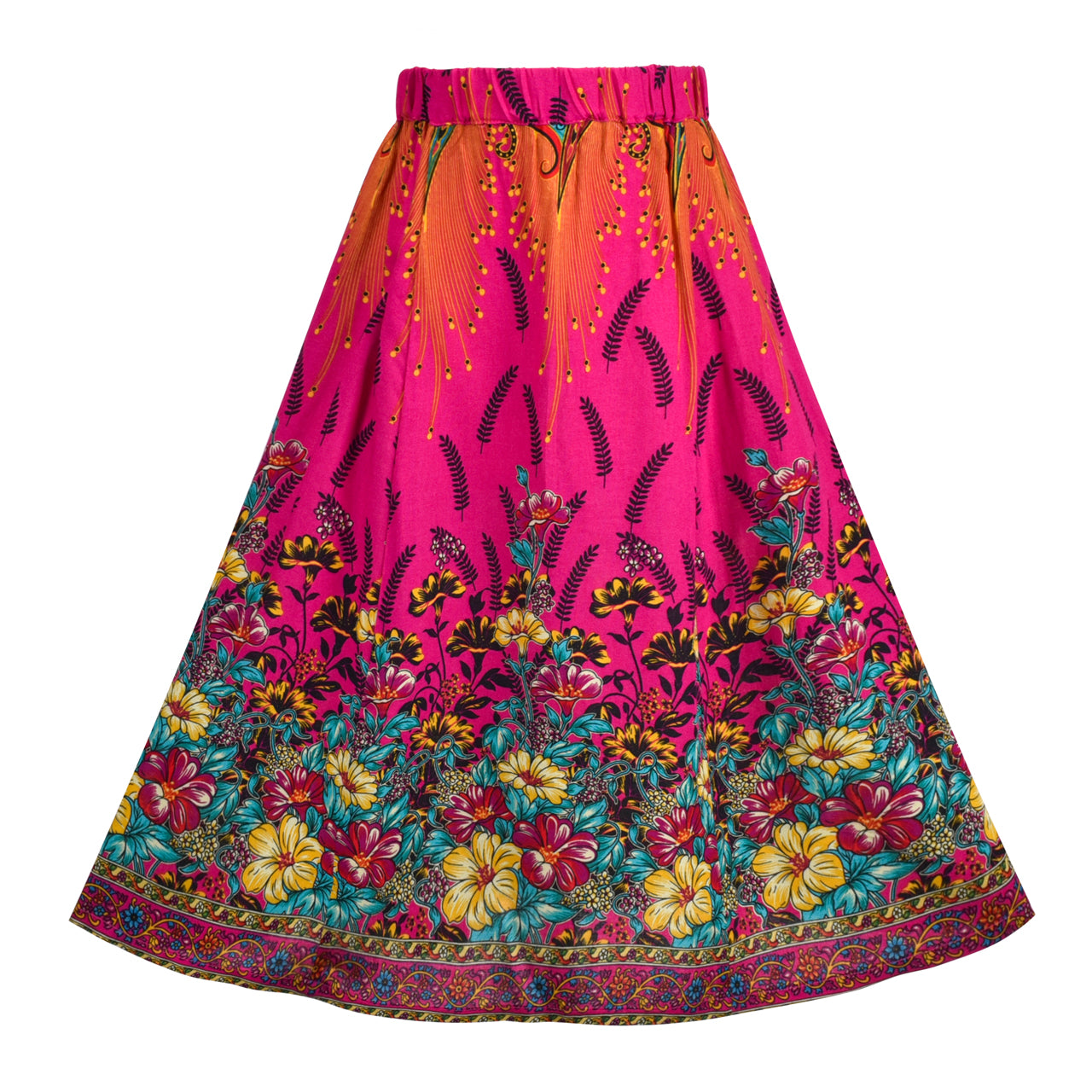 Bollywood India Girl Dress 2 Piece Floral Tassel Ethnic Size 6-12 Years
