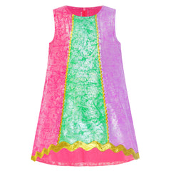 Girl Dress Pink 3 Piece Set Ethnic India Dhoti Set Duppata Size 4-8 Years