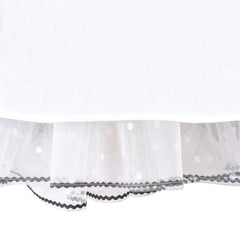 Girls Dress Black Snowflake Polka Dot Xmas Long Sleeve Tulle Skirt Size 6-12 Years