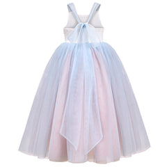 Girls Dress Multicolor Layered Pleated Tulle Dance Wedding Pageant Party Size 4-8 Years