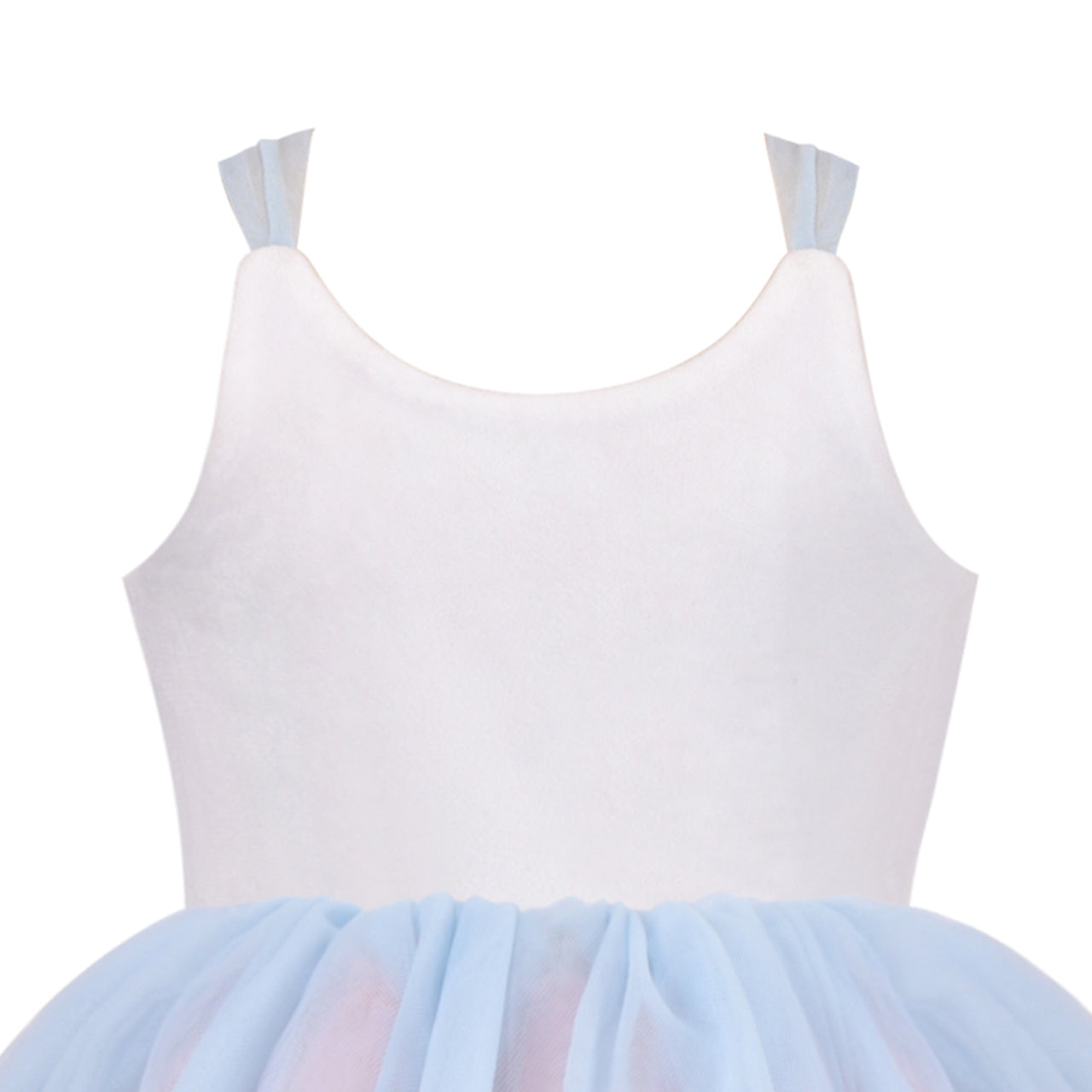 Girls Dress Multicolor Layered Pleated Tulle Dance Wedding Pageant Party Size 4-8 Years