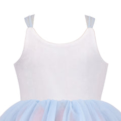 Girls Dress Multicolor Layered Pleated Tulle Dance Wedding Pageant Party Size 4-8 Years