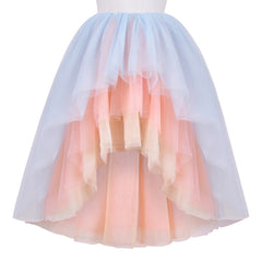 Girls Dress Multicolor Layered Pleated Tulle Dance Wedding Pageant Party Size 4-8 Years