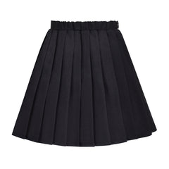 Girls Skirt Black Pleated School Uniform Daily High Waist Elastic Tennis Size 6-14 Years