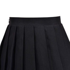 Girls Skirt Black Pleated School Uniform Daily High Waist Elastic Tennis Size 6-14 Years