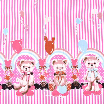 Sunny Fashion Girls Pink Vintage Stripe Bear Dress