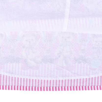 Sunny Fashion Girls Pink Vintage Stripe Bear Dress