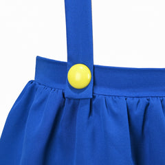 Girls Dress Suspender Pleated Mini High Waist Halloween Party Size 4-12 Years