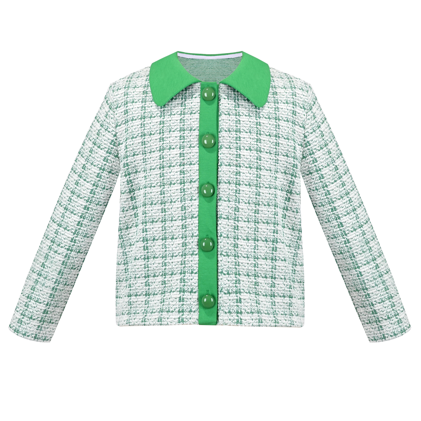 Girls Outfit Set 2 Piece Plaid Knit Cardigan Pleated Skirt Size 6-10 Years