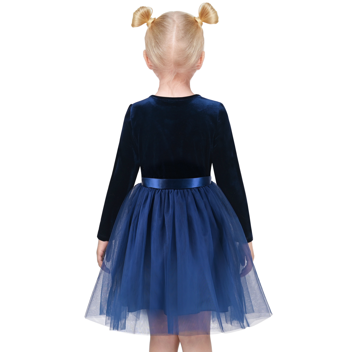 Girls Dress Heart Tulle Party Velvet Holiday Winter Warm Party Size 4-12 Years