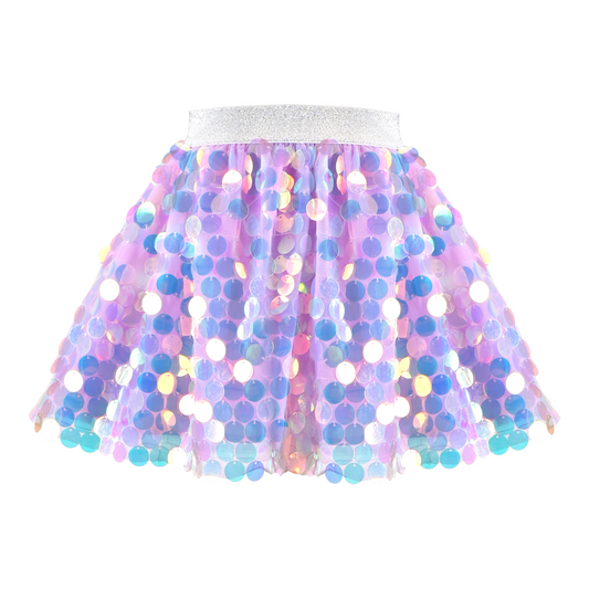 Girls Skirt Mermaid Sparkly Sequin Tutu Party Ballet Dance Size 2-10 Years