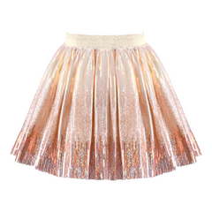 Girls Skirt Gold Gradient Elastic Sequin Tutu Ballet Size 2-8 Years