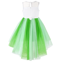 Girls Dress Green Easter Rabbit High Low Party Holiday Casual Princess Size 4-8 Years